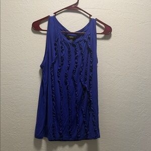 Mason Royal Blue Ruffle Tank Top